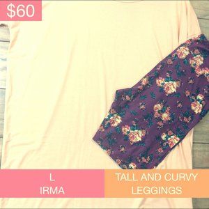 Lularoe Large Irma & TC Leggings Outfit